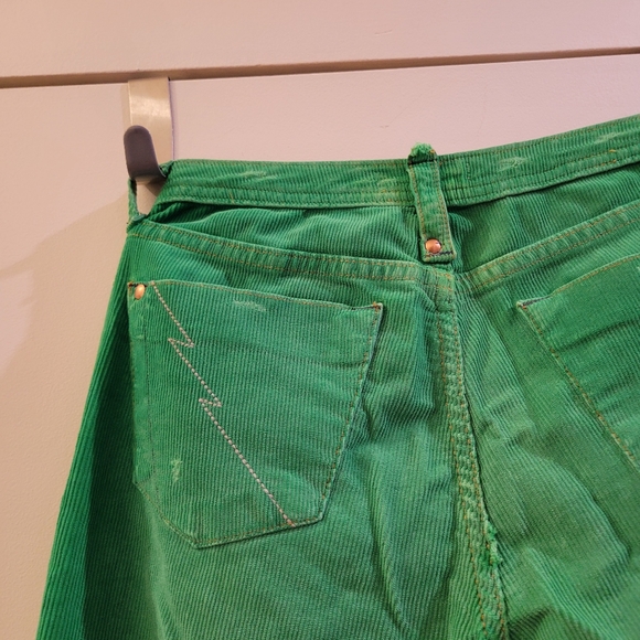 Vintage Betsey Johnson Green corduroy flare - Picture 3 of 5